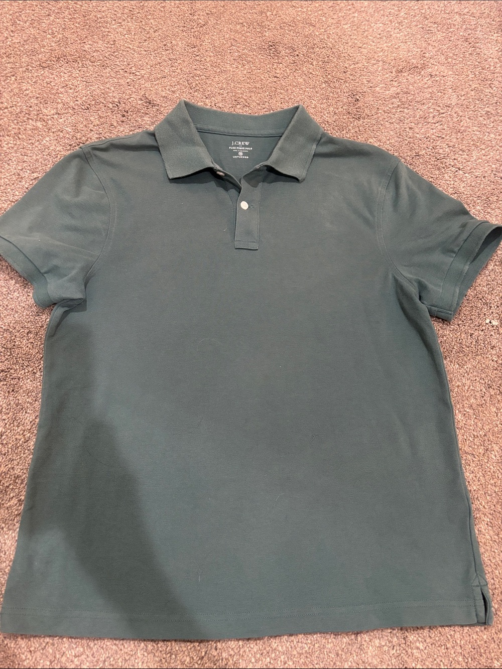J. Crew Men's Dark Teal Polo Shirt